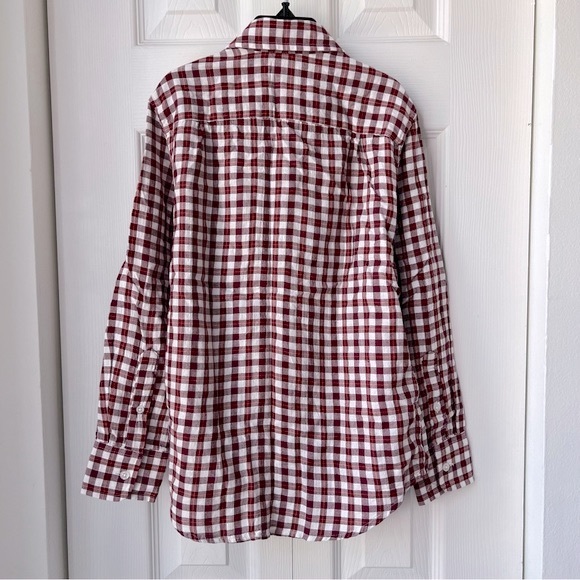 J.CREW CREWCUTS BOYS' CRINKLE COTTON SHIRT IN ORANGE PLAID, Size 8, NWT - Picture 7 of 16